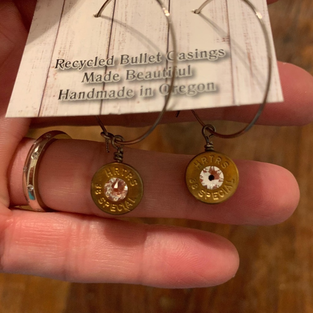 Recycled Bullet Casing Earrings